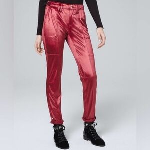 White House Black Market Petite Mid Rise Velvet Utility Straight Ankle NWT